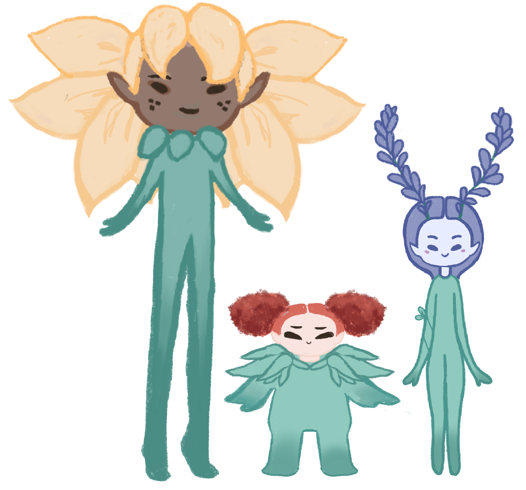 flower characters lineup